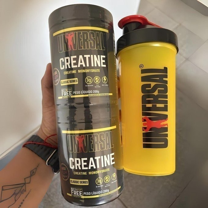 Kit Creatina Monohidratada 400g + Coqueteleira 600ml - Universal