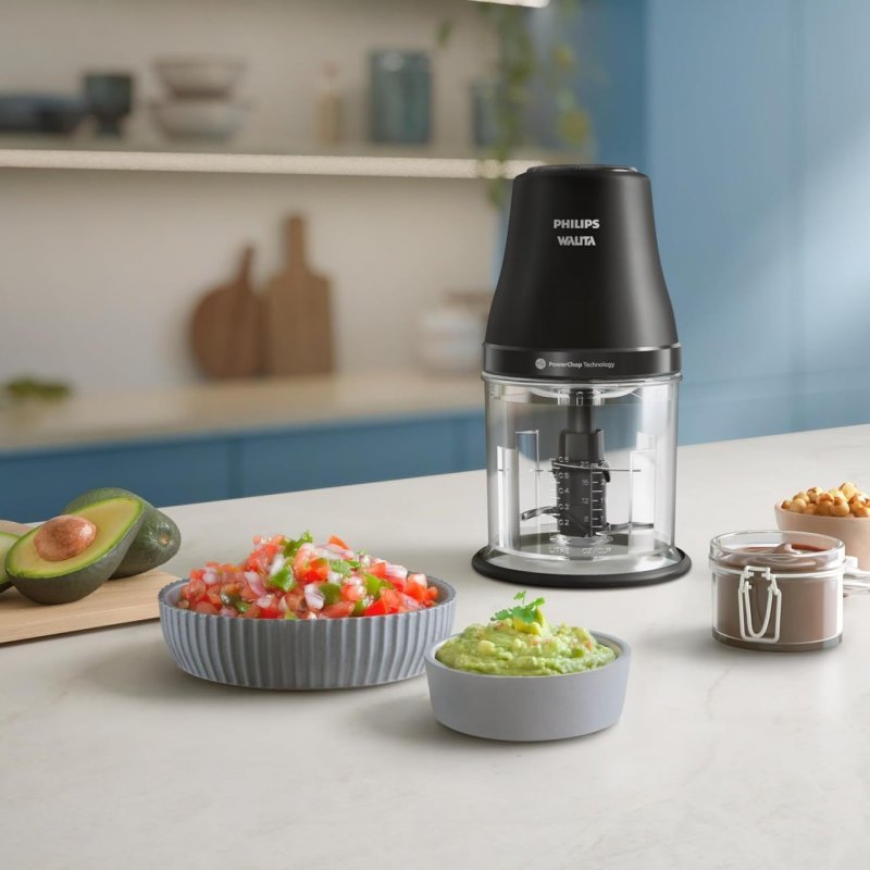 Philips Walita Processador PowerChop 450W - Lâminas Série 3000 - Preto