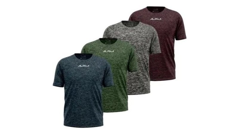 Kit 4 Camisetas Dry Alpha Masculina