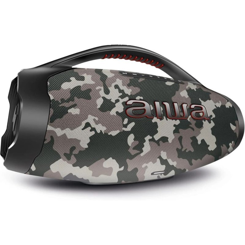 CAIXA BT AIWA BOOMBOX BBS-01BG 200W 5782-01 CINZA CAMUFLADO