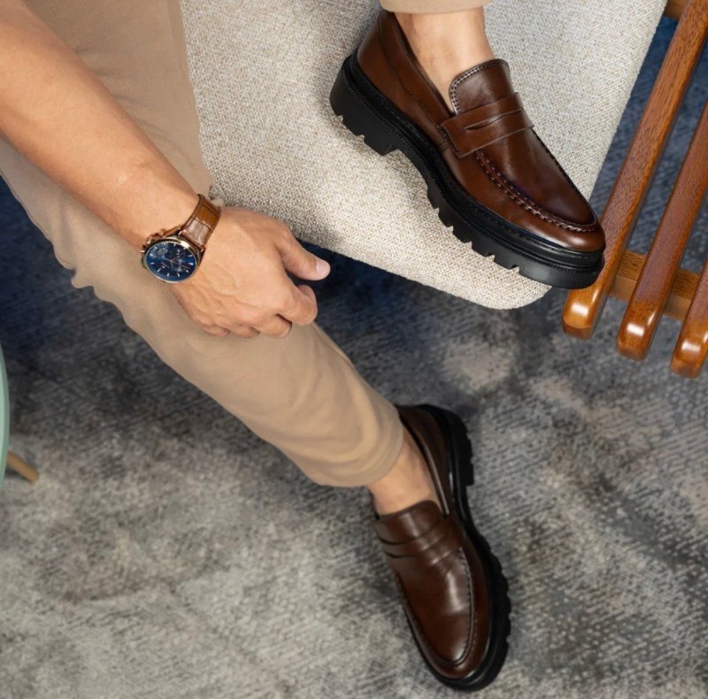 Sapato Social Masculino Mocassim Adulto Tratorado Moderno (37 a 45)