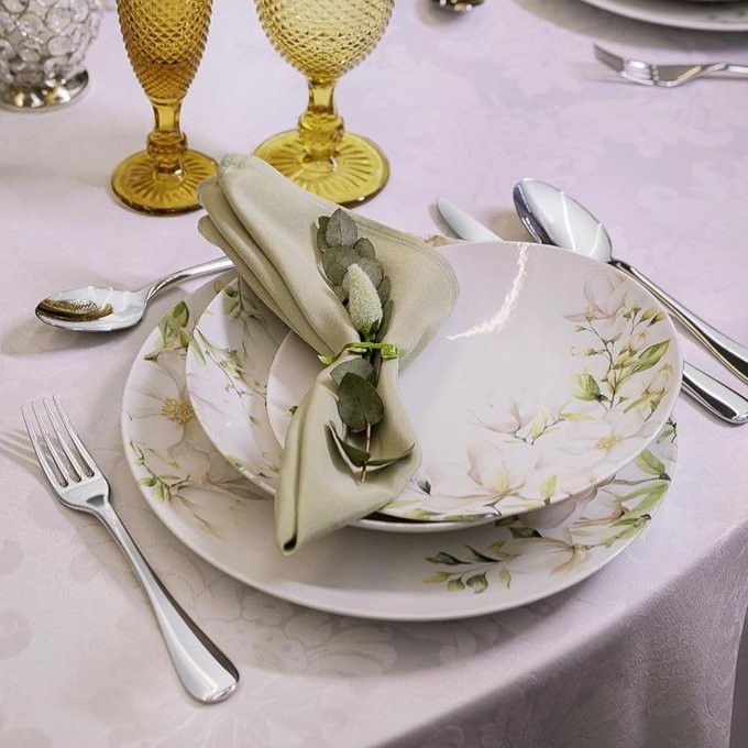 Aparelho de Jantar Tramontina Magnólia em Porcelana 20 Peças