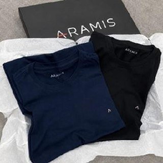 Kit 2 Camisetas Aramis Básicas Preto E Marinho (P ao XGG)