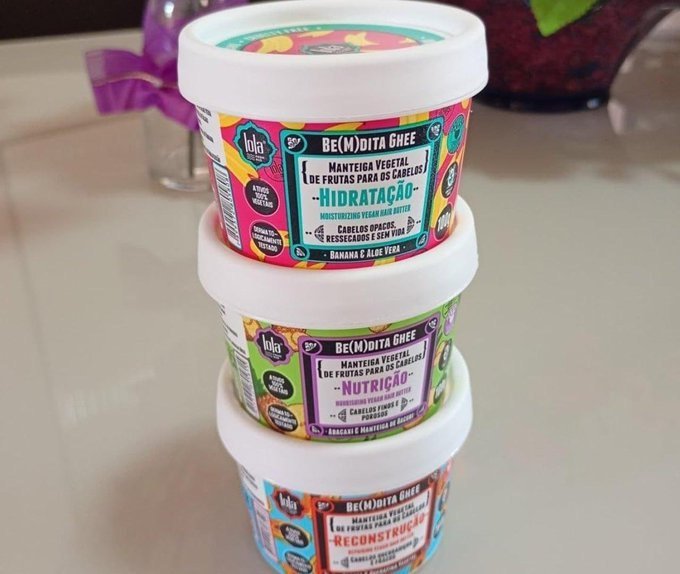 Kit Cronograma Capilar Be(m) dita Ghee 3 Produtos Lola Cosmetics + Frete Grátis