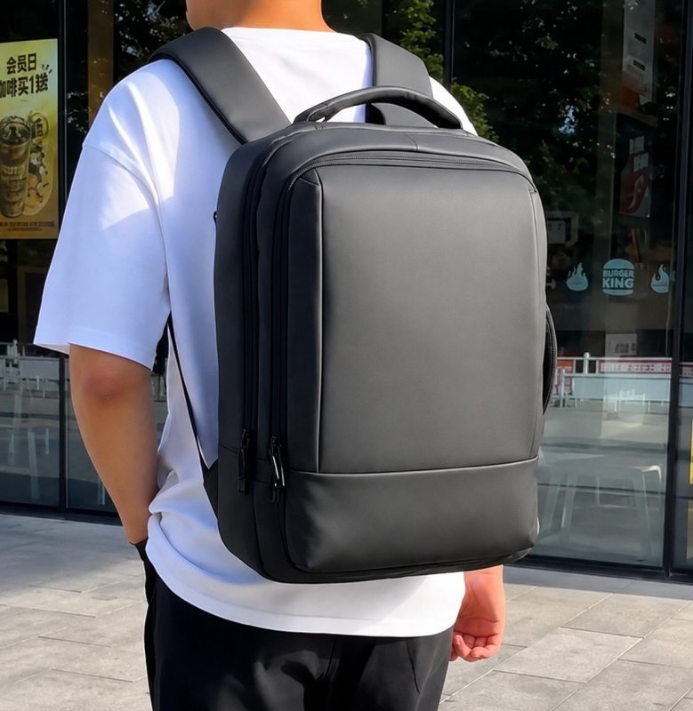 Mochila jiesipote À Prova D'água Reforçada Expansível Cor Preto