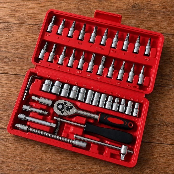 Kit com 46 Peças Chaves Ferramentas Jogo Fenda Philips