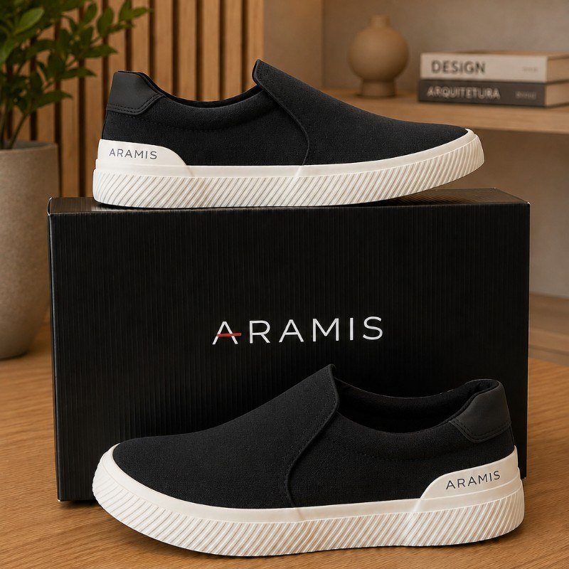 Tênis Aramis Daily Slip Canvas Preto (38 a 41)