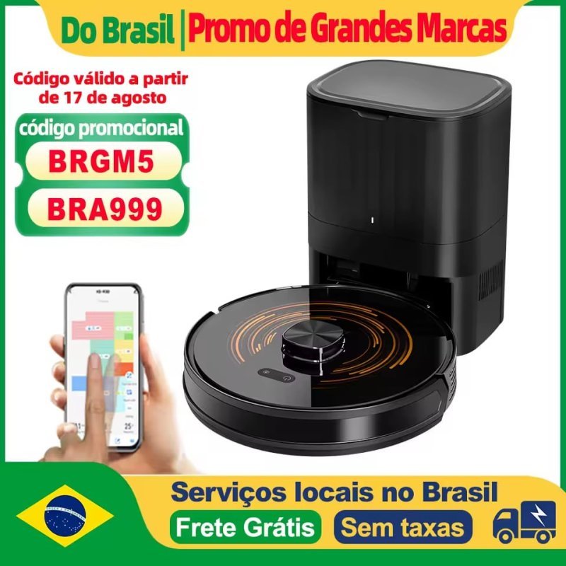 Robô Aspirador de Pó Abir K30 Base Autolimpante