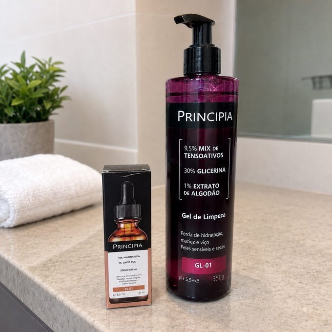 Kit Gel Limpeza GL-03 + Sérum Niacinamida 10%