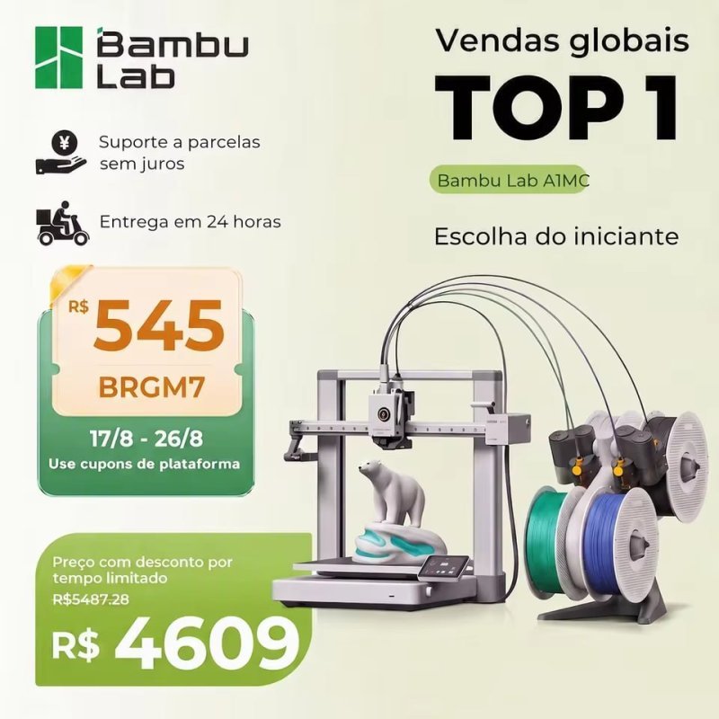Impressora 3D Bambu Lab A1 Combo com AMS Lite