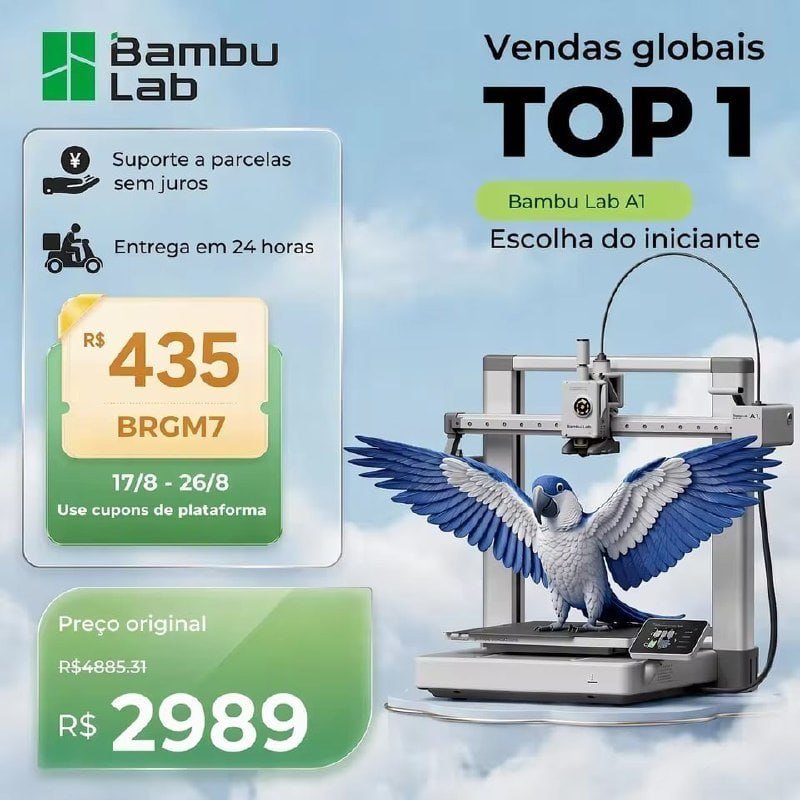 Bambu Lab A1 Envio do Brasil