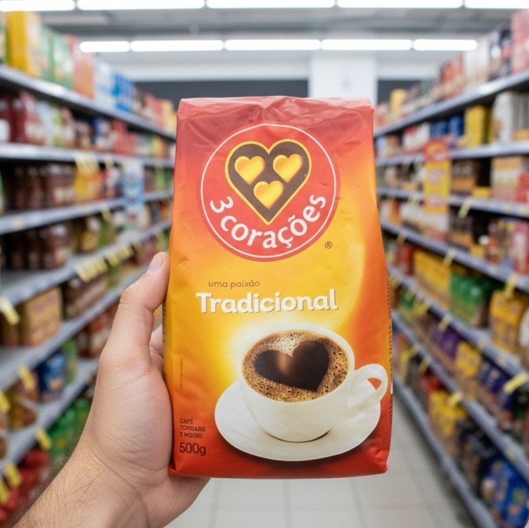 3 Corações Café Torrado E Moído Tradicional 500G