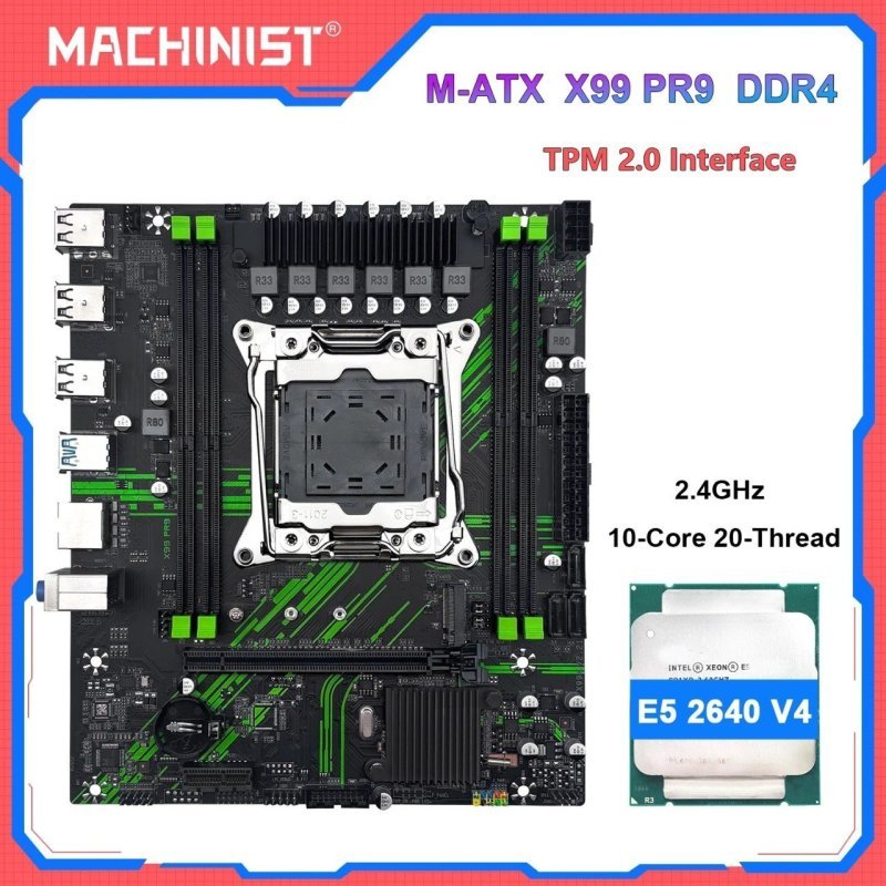 Placa Mãe X99 MACHINIST PR9 + Processador Xeon E5 2640 V4