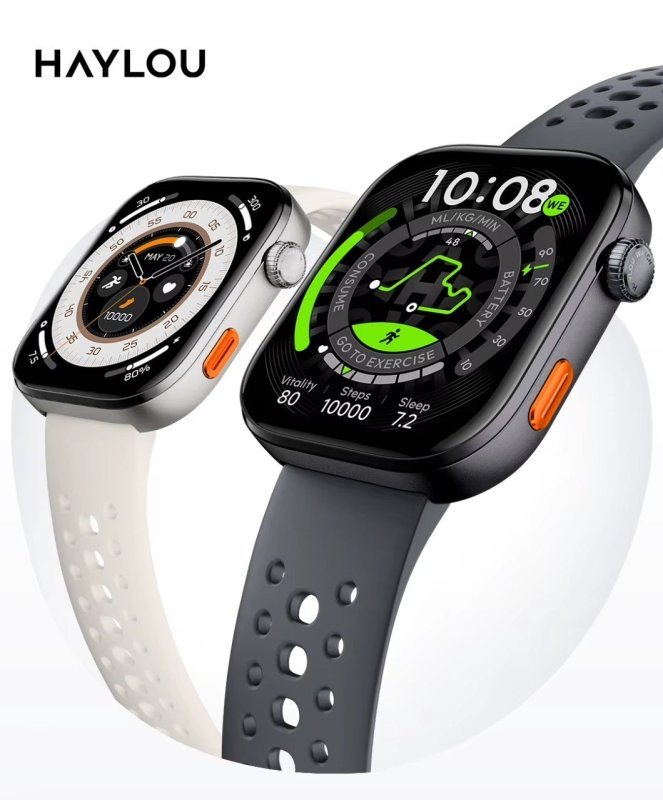 Smartwatch HAYLOU Hyper com tela AMOLED de 1.97" Dual-Band GPS