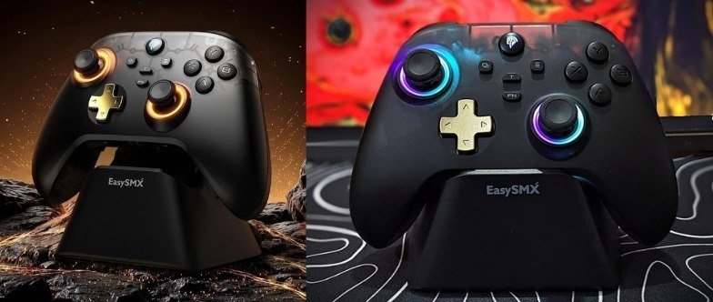 Controle Easysmx D05 com Dock Carregamento, RGB, Hall Effect