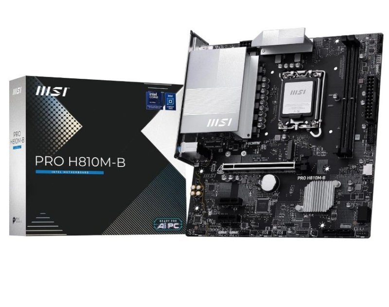 MSI Placa-mãe PRO H810M-B, mATX - Suporta processadores Intel Core Ultra (Série 2), LGA 1851
