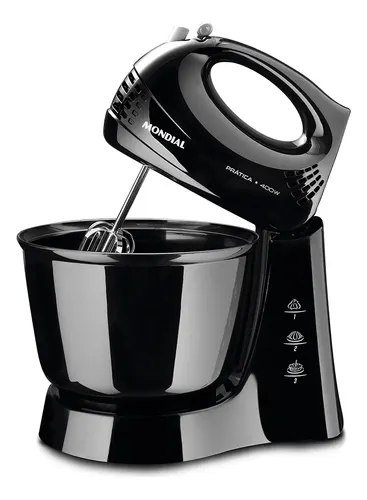 Batedeira Prática Mondial Preto 400W B-44-B