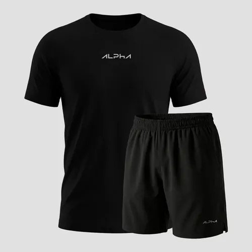 Kit Bermuda+camiseta New Fluid Dry Fitness Academia Alpha