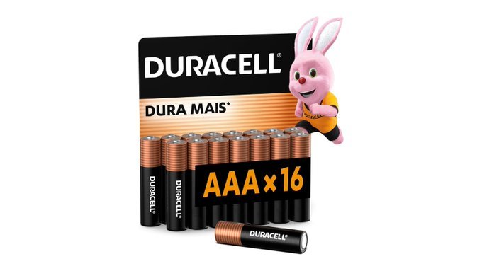 16 un. Duracell Pilha Alcalina AAA + Frete Grátis