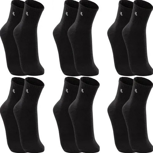 Kit 6 Pares Meias Lupo Cano Médio Esportivas Academia