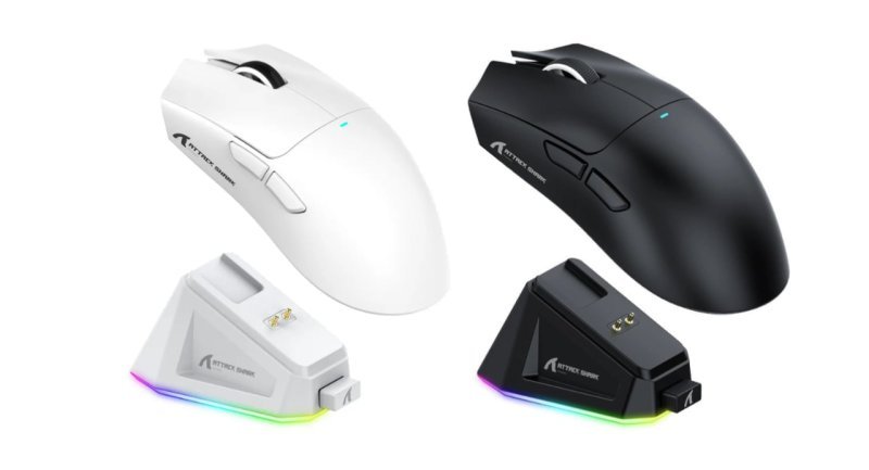 Mouse Sem Fio com Dock Attack Shark X11, Sensor PAW3311