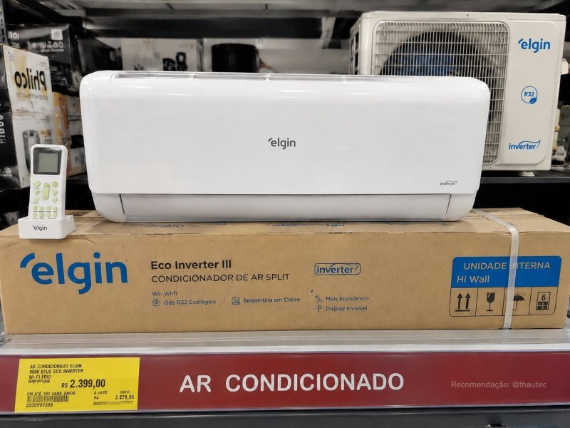 Ar Condicionado Split Elgin Eco Inverter III Wi-Fi 12.000 BTUs Frio