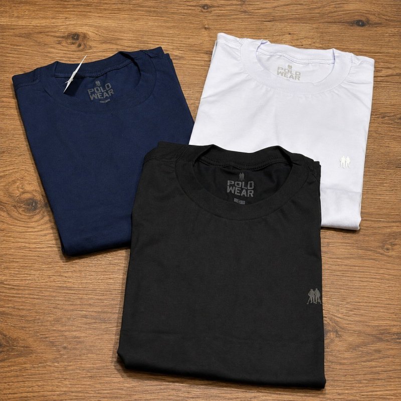 Kit 3 Camisetas Masculinas Polo Wear