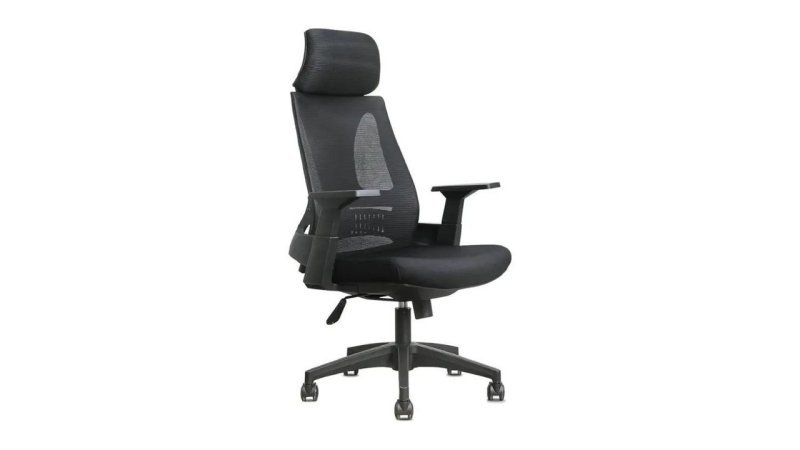 Cadeira De Escritório Presidente Nr17 Homenow Ergonômica Preto Assento Em Tela Mesh