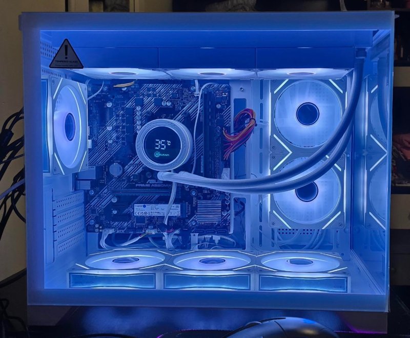 Water Cooler Gamer Kalkan Alpha 360 ARGB com display Branco KLK00049