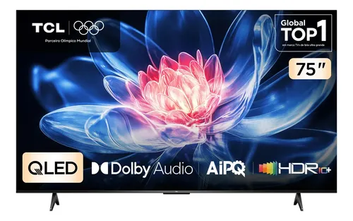 TCL, Smart TV 75" T6C, 4K QLED, Tela HVA, HDR10+ e Google TV
