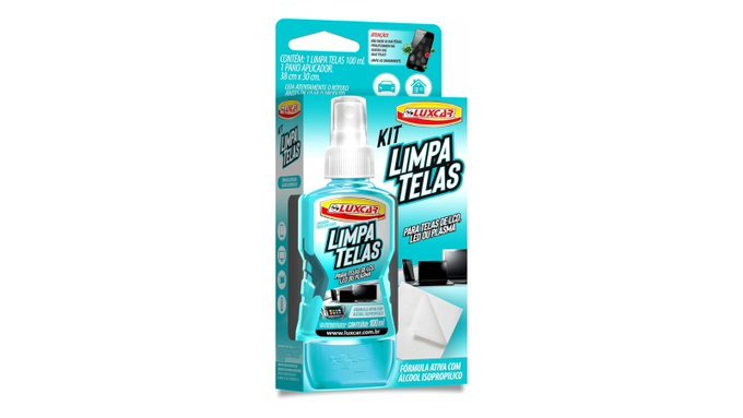 Kit Limpa Telas Luxcar 100 ml + Pano Aplicador + Frete Grátis