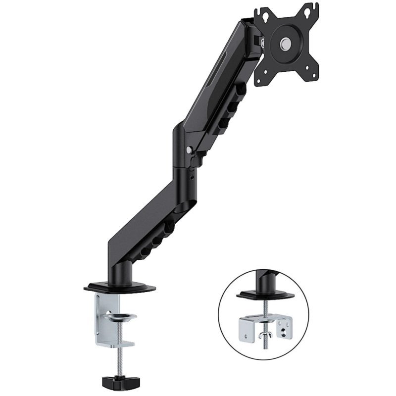 Suporte de Monitor de Mesa Ajustável em 5 Eixos, Braço Articulado para Tela 13"-32"