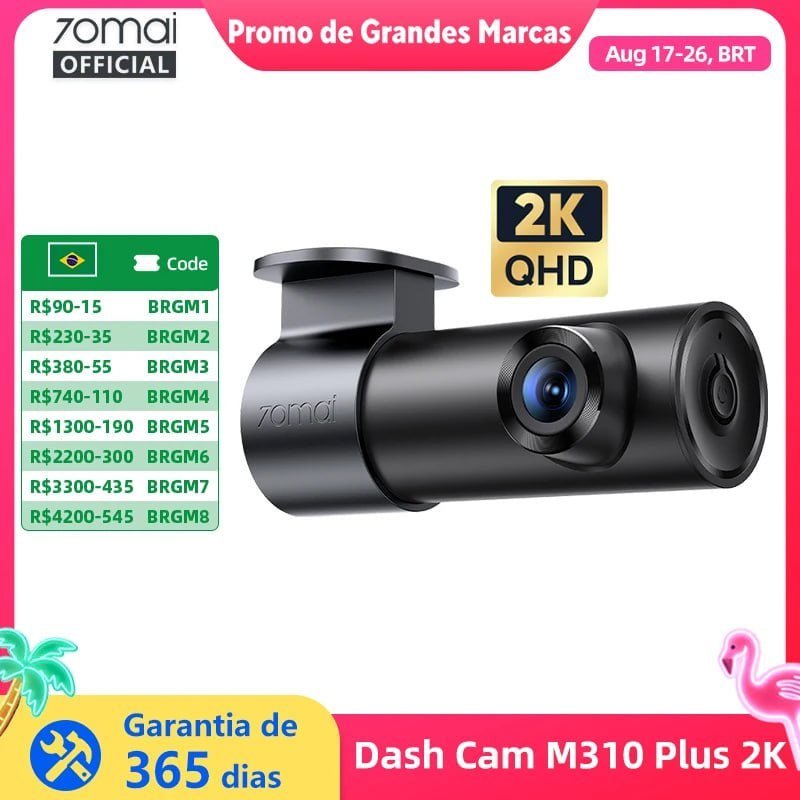 Camera Veicular 70mai M310 Plus 2K Dashcam 143° Nachtzicht Wi-Fi