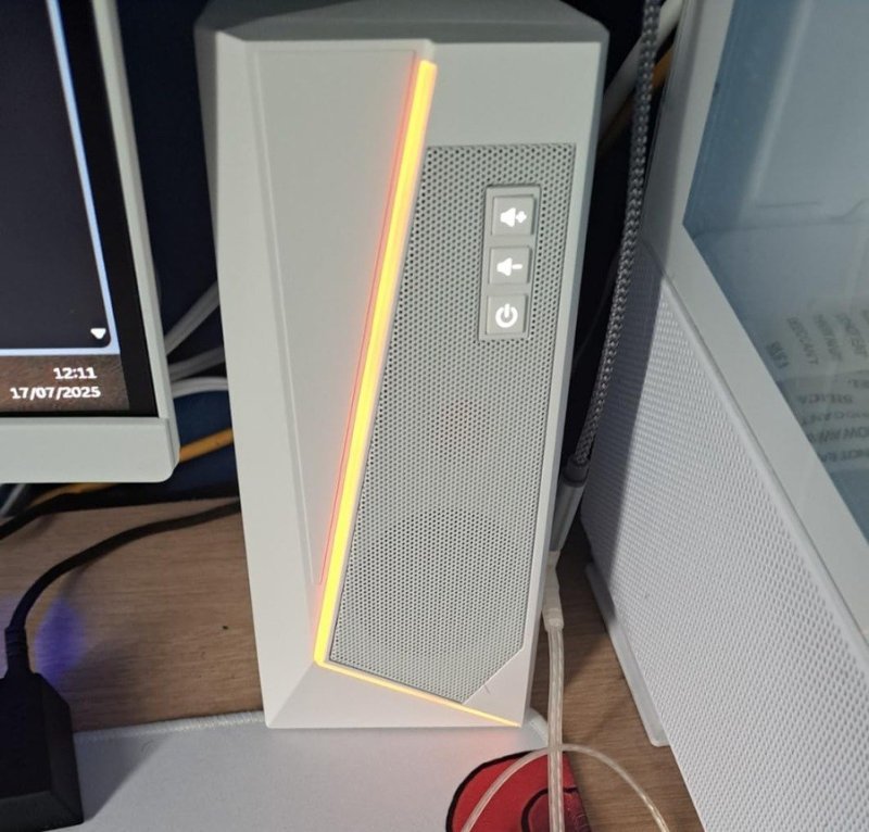 CAIXA DE SOM GAMER ANVIL RGB BRANCO