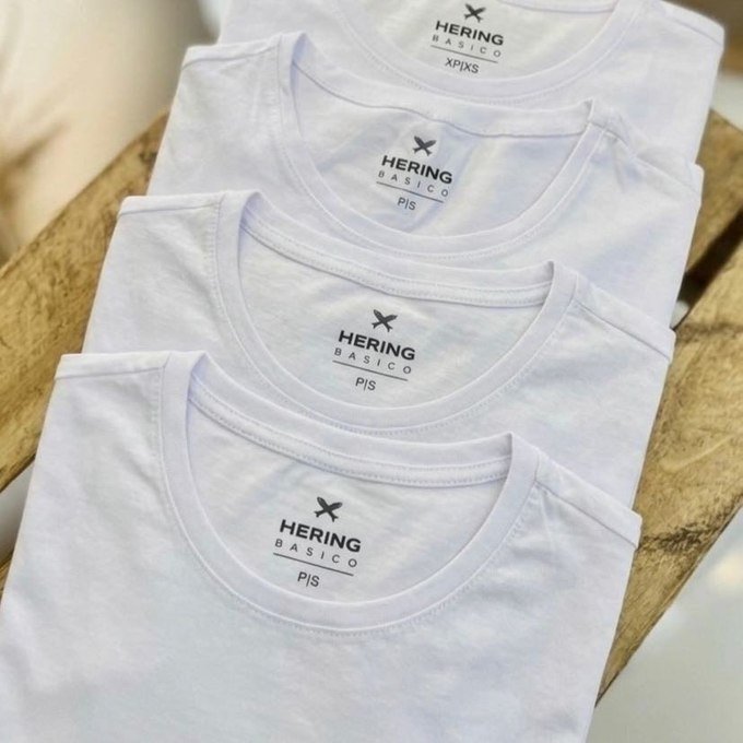 Kit com 5 Camisetas Slim Hering + Frete Grátis