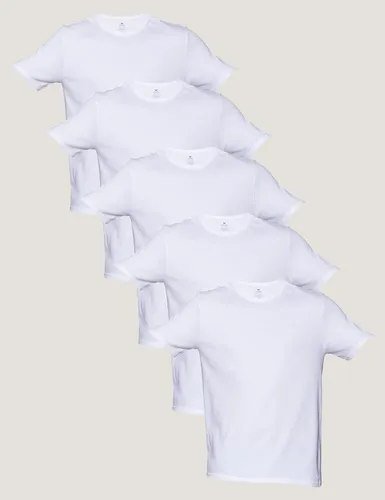 Kit 5 Camisetas Básicas Masculinas Algodão Branca Hering