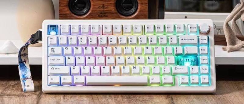 Teclado Mecânico Sem Fio Cidoo QK75 (Branco ou PRETO)
