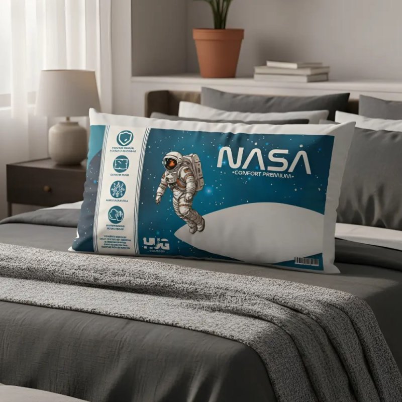 Travesseiro Hug Nasa Viscoelástico Antialérgico