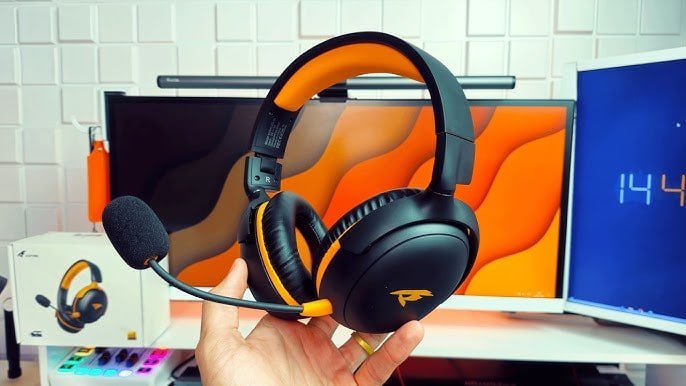 Headset Sem Fio 2.4GHz Picun-G3 Baixa Latência, Áudio Espacial 3D, ENC Mic
