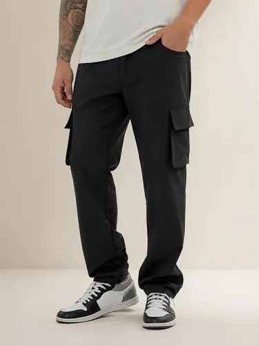 Calça Jogger Slim Masculina Mm Cargo Preta 4 Bolsos