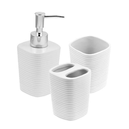 WOLFF Conjunto 3 Peças para Banheiro Lines Branco