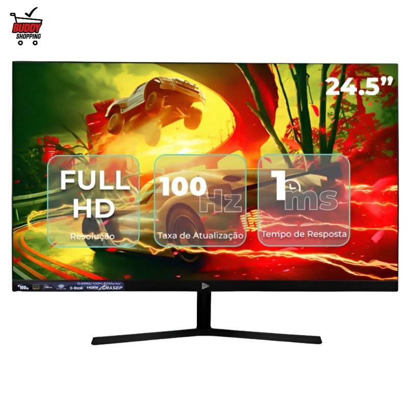 Monitor Gamer 24.5 Full HD 1ms 180Hz TN / 100Hz VA HDMI VGA Pronta Entrega Barato