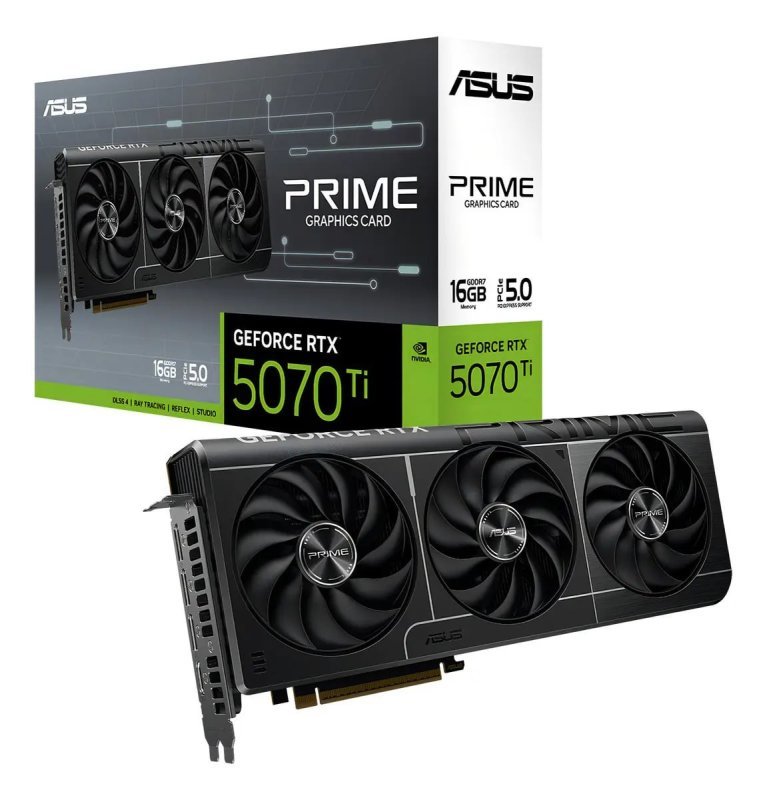 Placa De Vídeo Asus Geforce Rtx 5070 Ti Prime Oc 16GB Gddr7