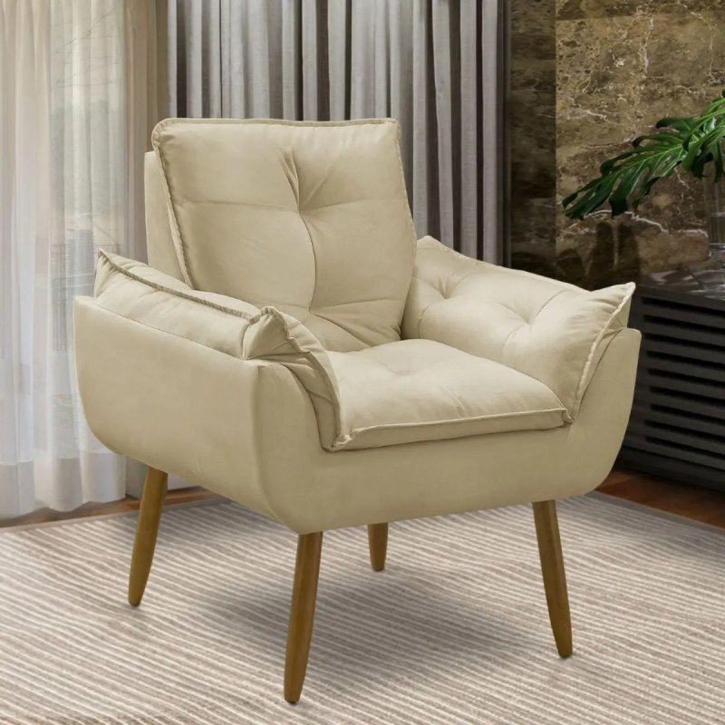 Poltrona Decorativa Opala Suede (+ cores)