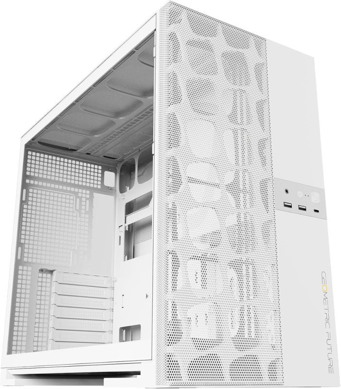Gabinete Gamer Geometric Future Model 5 Vent Branco Sem Fans GEO-M5V-W