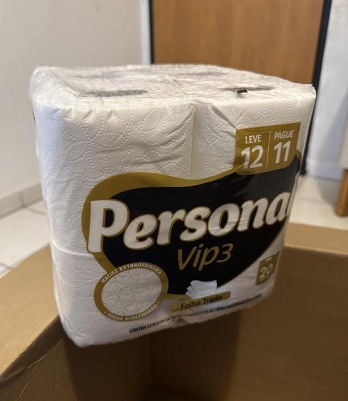 Personal Papel Higiênico Vip Folha Tripla Com 12 Rolos de 20m
