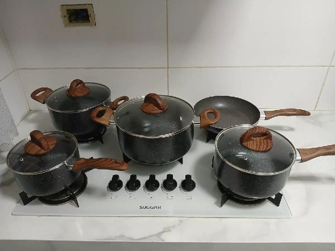 Jogo Panelas Brinox Antiaderente Ceramic Indução 5 Peças + Frete Grátis
