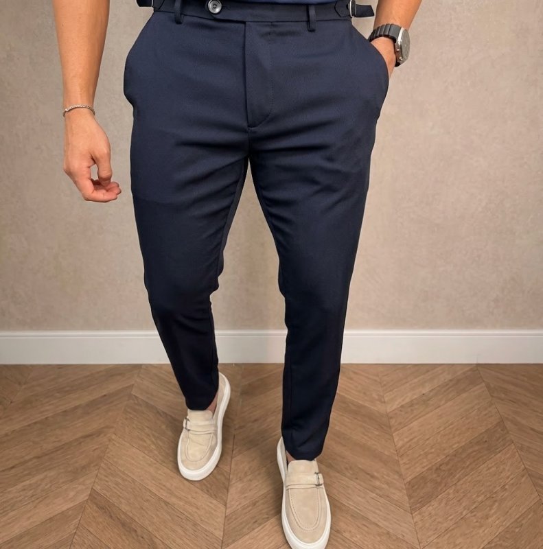 Calça Social Alfaiataria Masculina Malha Elastano Stretch (38 a 50)