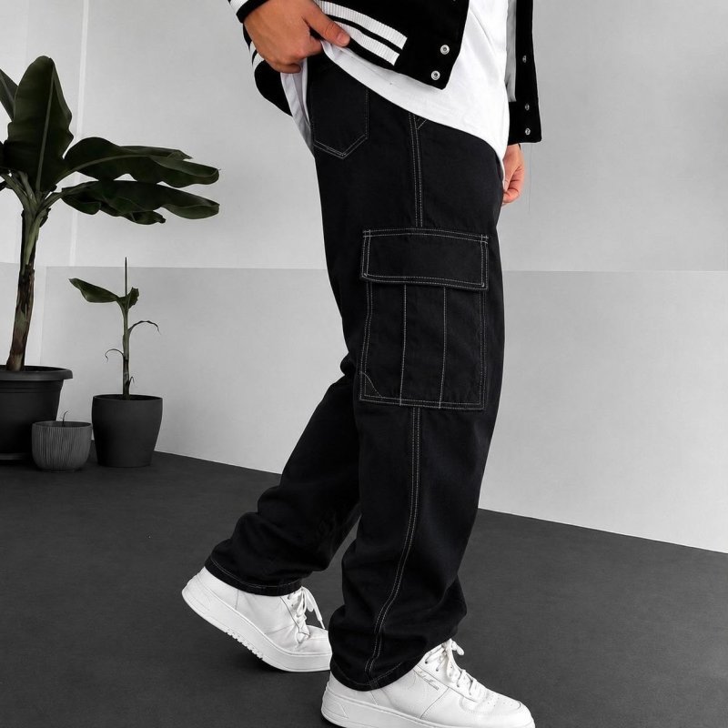 Calça Cargo Sarja 100% Algodão (8 cores) + Frete Grátis