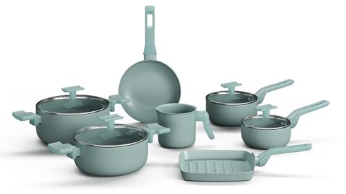 Mimo Style Conjunto de 7 Sartin Cook Aquamint, Compativel com Fogão a Gás